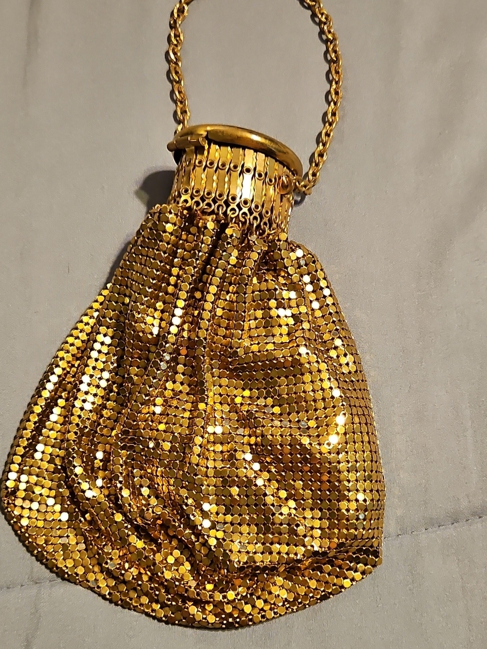 Whiting & Davis Gold Mesh Evening Wristlet